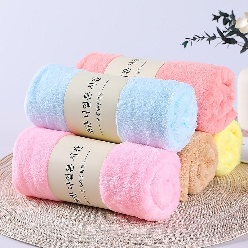 Khăn Tắm Lông Tuyết Loại To 1m4 x 70cm Xuất Hàn Siêu Thấm Hút Dày Dặn Mềm Mịn - KHĂN TẮM