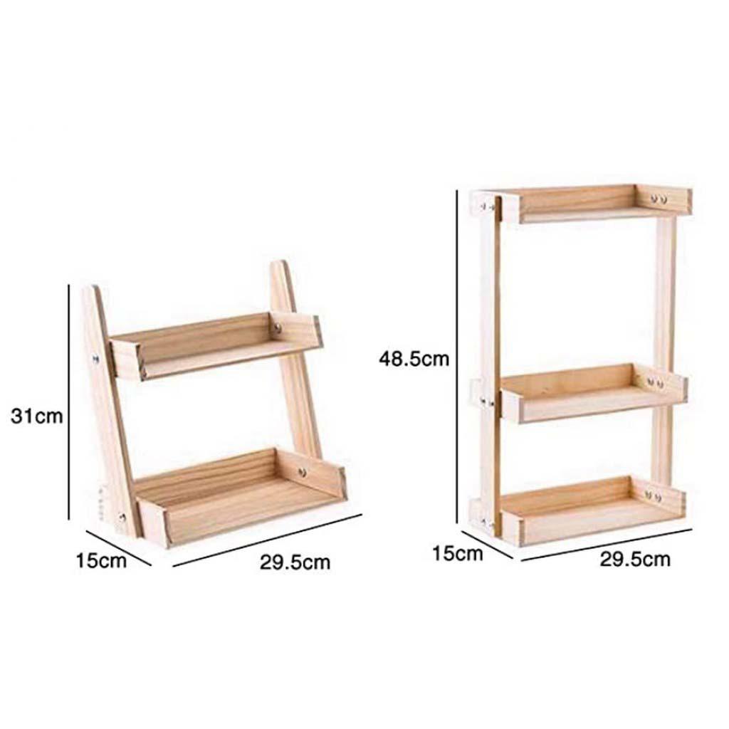 Kệ Đựng Đồ Gia Vị Phòng Bếp 2 Tầng, 3 Tầng++Gỗ Thông Nhập Khẩu Cao Cấp+Nhẹ Dễ Tháo Lắp Di Chuyển