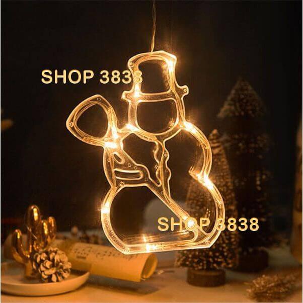 Xài Pin-Dây Đèn Led Hít Kiếng Hít Tường Trang Trí Noel (Tặng Pin