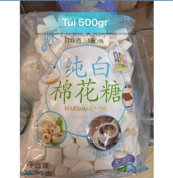 Kẹo xốp masmallow tui 500gr