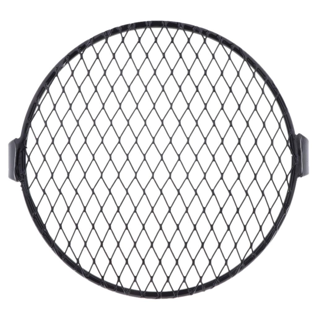 Metal Motorcycle Headlight Grille Cover Retro Grill Cover, Metal Headlamp Mounting Hardware for Honda GN125 CG125