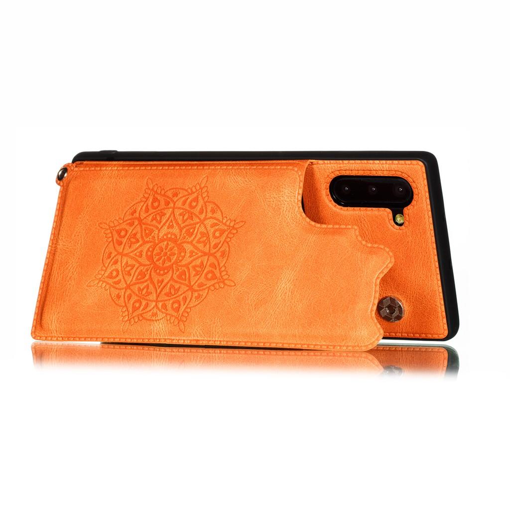 Ốp lưng da gập cho Samsung Galaxy Note10 Note10+ S10 Plus S10+ S10e A750 A7