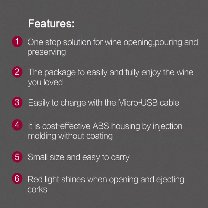 Bộ dụng cụ mở rượu vang tự động 4 trong 1 MGS-KP1-361901 dùng trong nhà hàng, khách sạn, quán bar, câu lạc bộ, KTV, quán cà phê