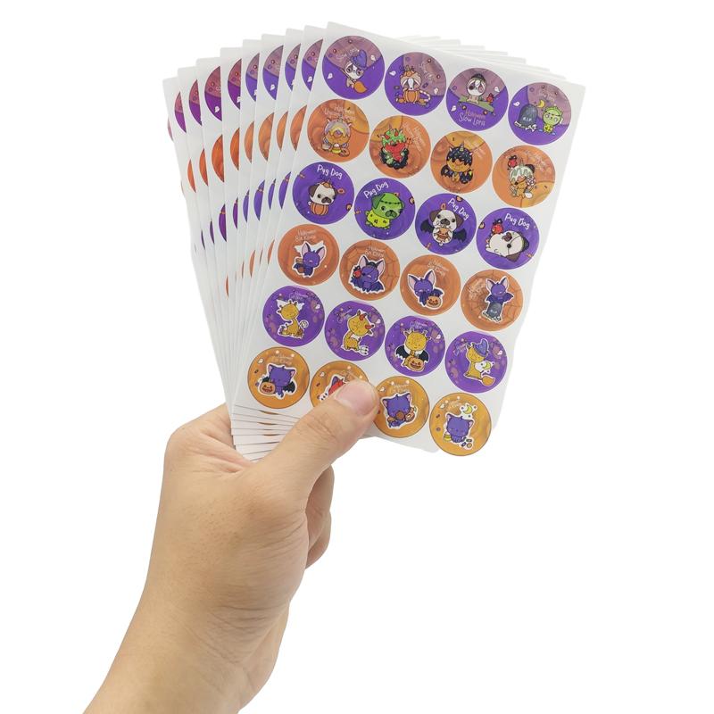 Bộ 240 Hình Sticker Cổ Động Halloween 01 - Teenage