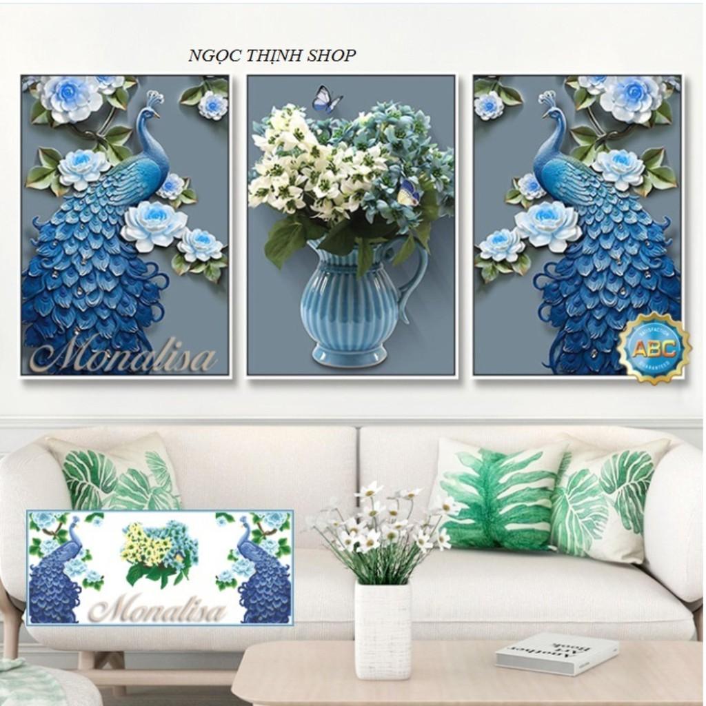 FreeShip từ 250K-Tranh đính đá phu thê viên mãn Y8186- KT:150x70cm
