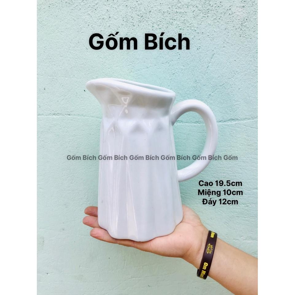 Bình Hoa Lọ Hoa Dáng Bình Sữa Nhỏ Cao 20cm Men Hỏa Biến - Gốm Sứ Bát Tràng