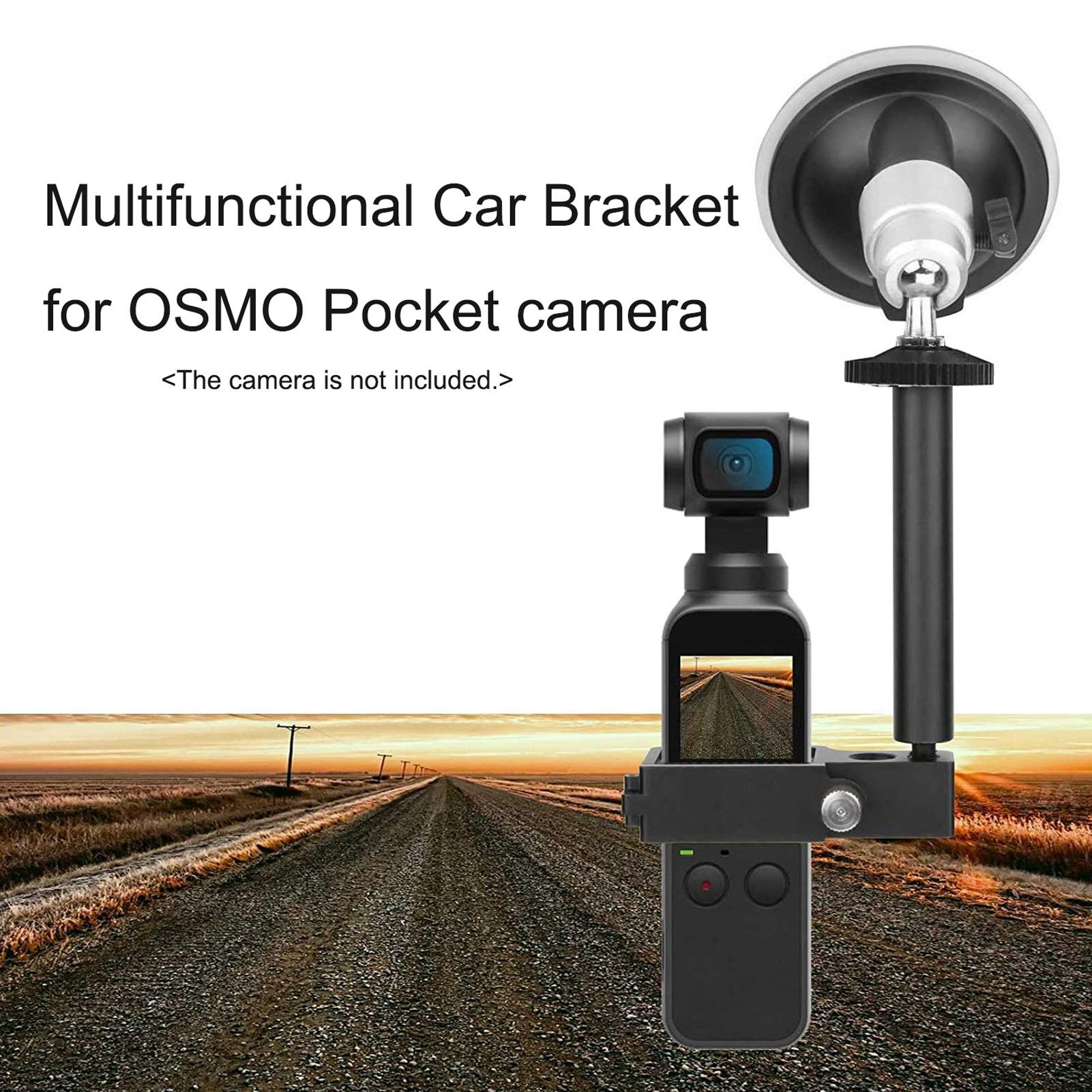 Camera Car Bracket Suction Cup Holder Windshield Mount Stand Aluminum Alloy Replacement for DJI Osmo Pocket/ Pocket 2