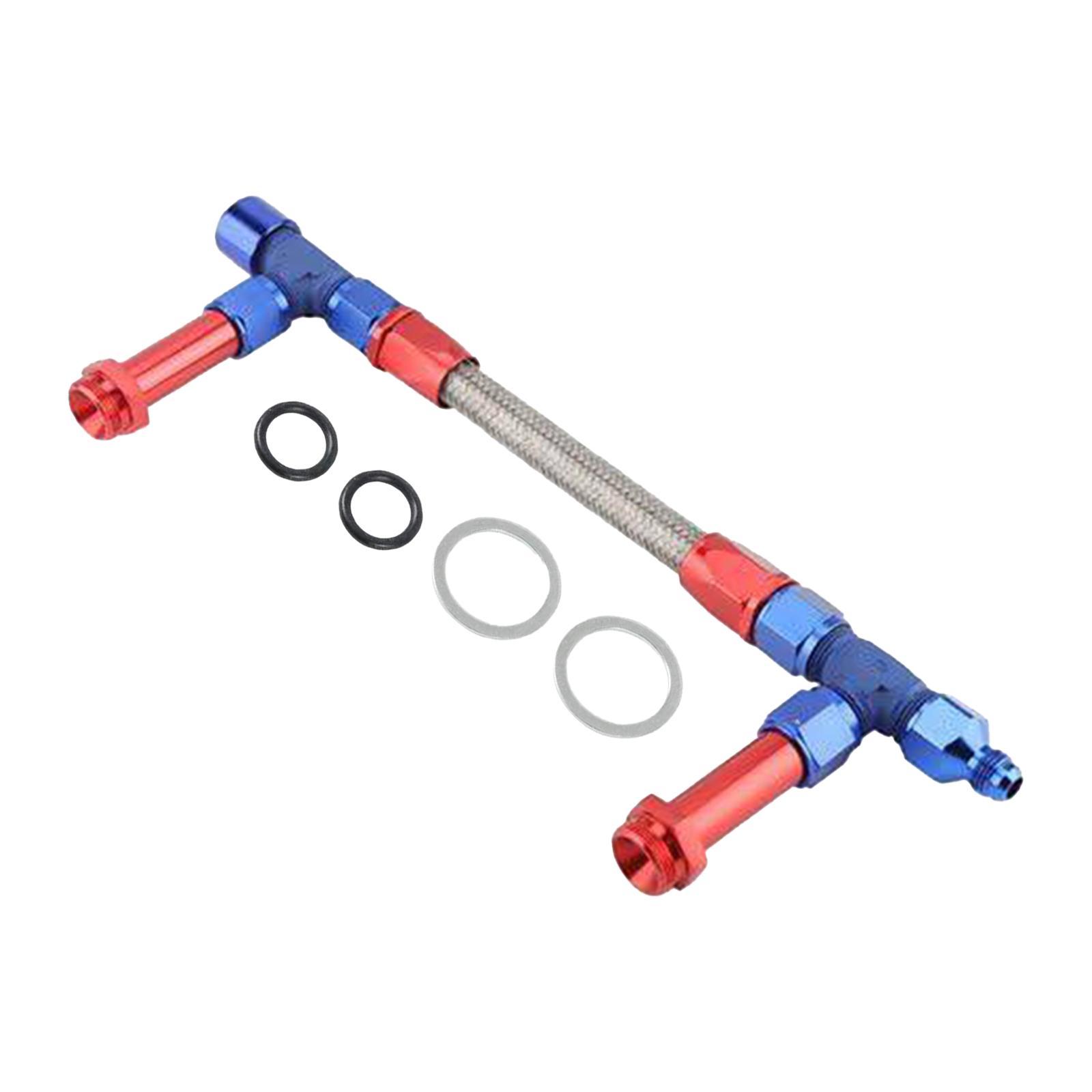 Braided Fuel Line Red Blue