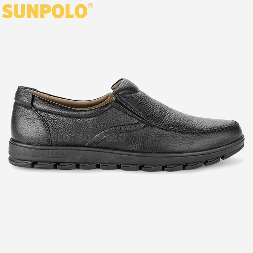 Giày Mọi Nam Da Bò SUNPOLO MU1732 Êm ái, bền bỉ