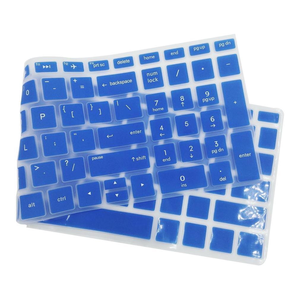 Silicone Notebook Keyboard Skin Cover for 15.6''BF Laptop Pink & Blue