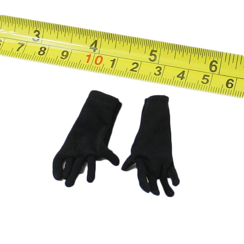 Găng tay đen cho búp bê mô hình tỉ lệ 1:6 tu9z
