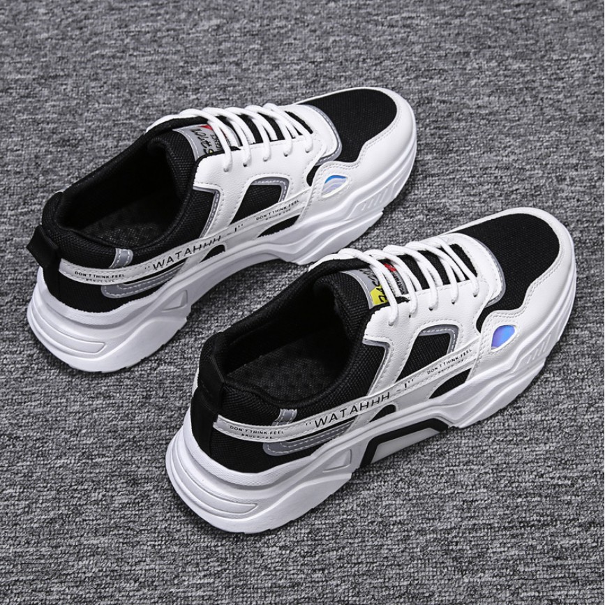 Giày nam, giày sneaker thể thao nam phản quang tăng chiều cao đế đôn 5cm mẫu mới phong cách trẻ QA346