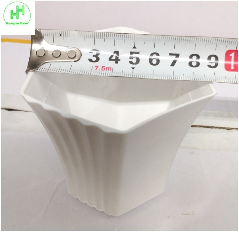 Combo Chậu nhựa Lục giác Sen đá 100x80x60 + đĩa lót chậu 85x10 , trồng cây mini, xương rồng, cây để bàn, sen đá