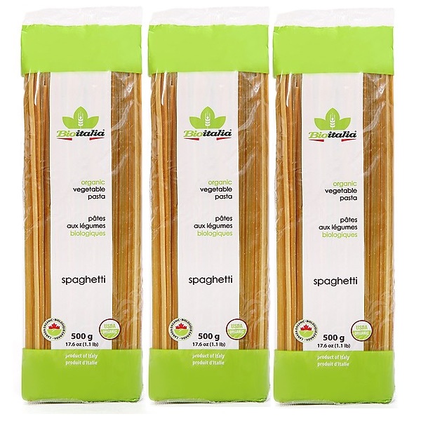 Mì Spaghetti Rau Củ Quả Hữu Cơ BioItalia (500g)Lốc 3 gói