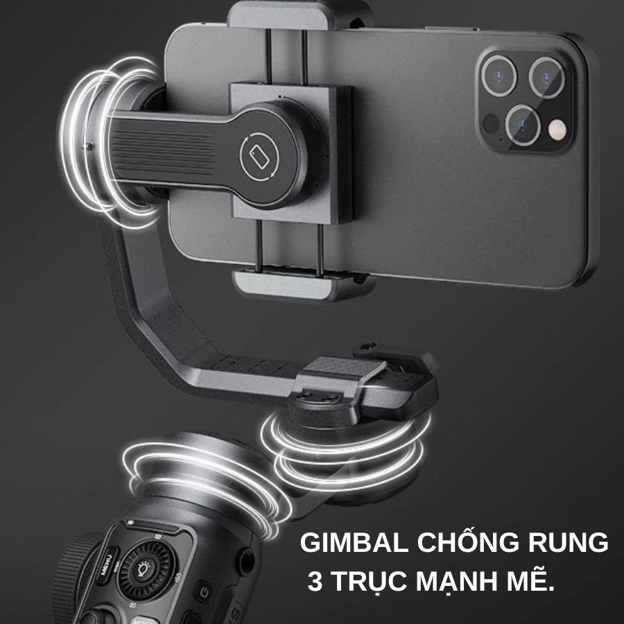 Tay cầm chống rung Gimbal Zhiyun Smooth 5 cho điện thoại - Hàng nhập khẩu