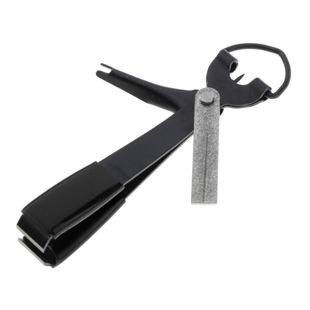 2x Knot Cutter Nail Tying Pliers Metal Line Outdoor Fishing Pliers Tool Black