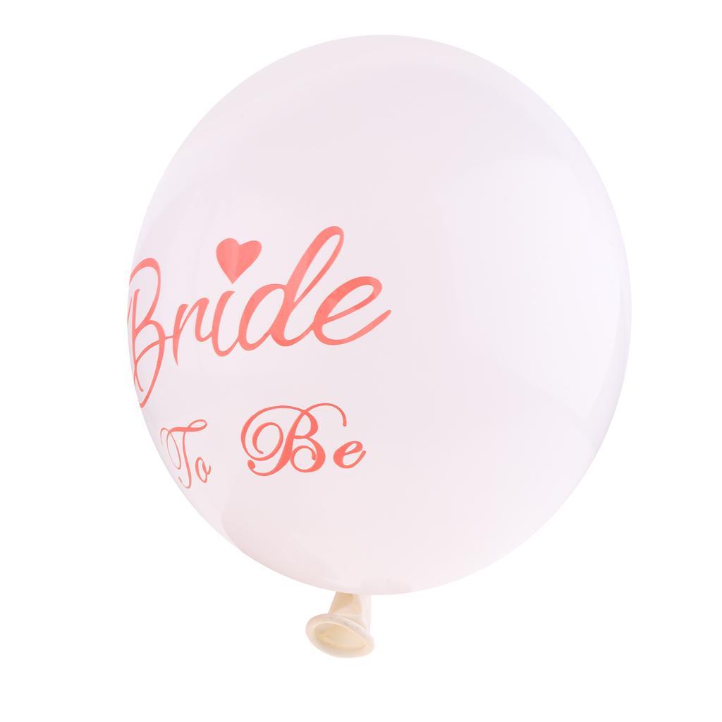 20 Pieces Latex White Balloon Pink Printed Wedding Bridal Shower