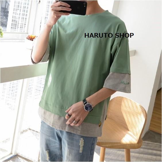 Áo layer mặt cười 3 màu phong cách