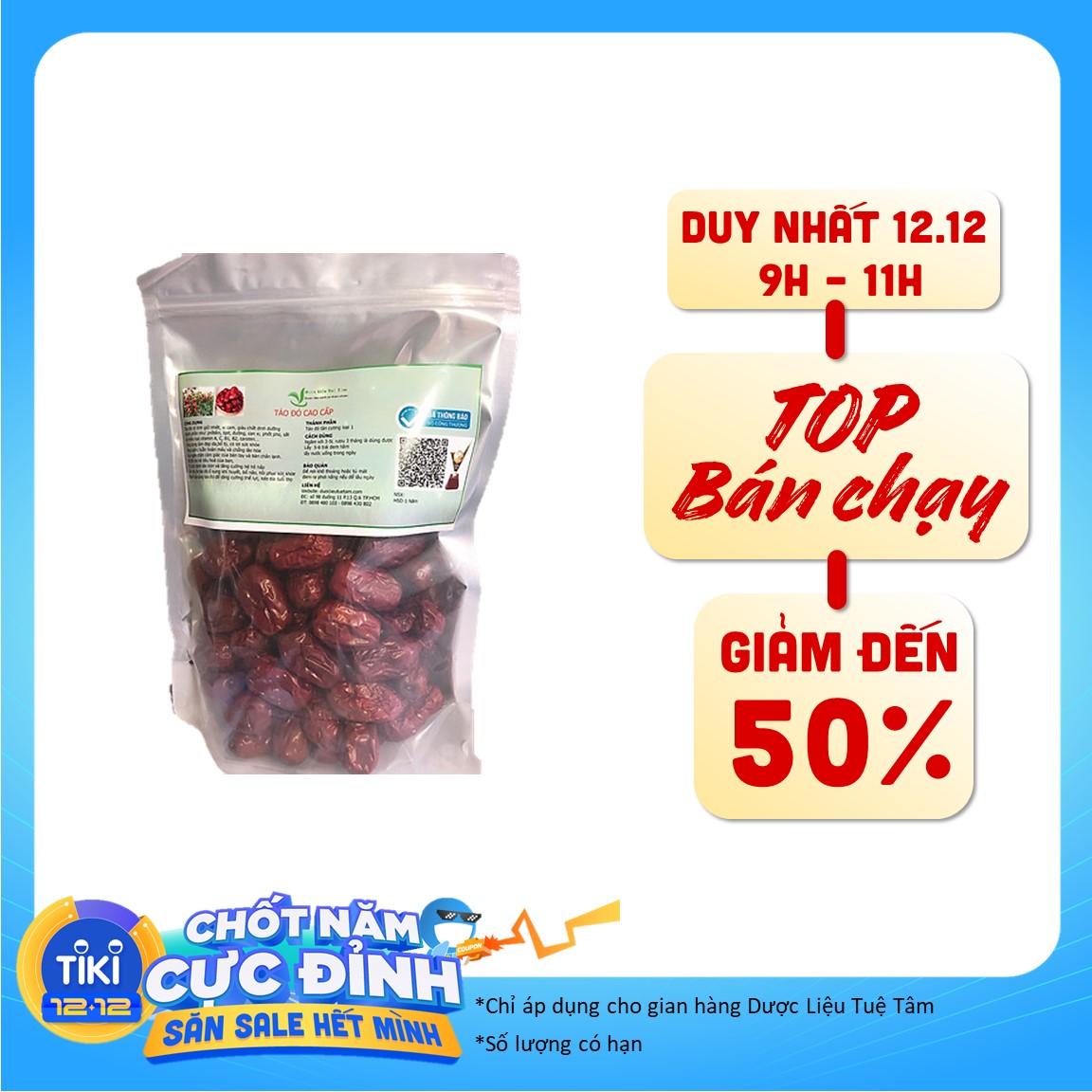 1kg táo đỏ khô cao cấp