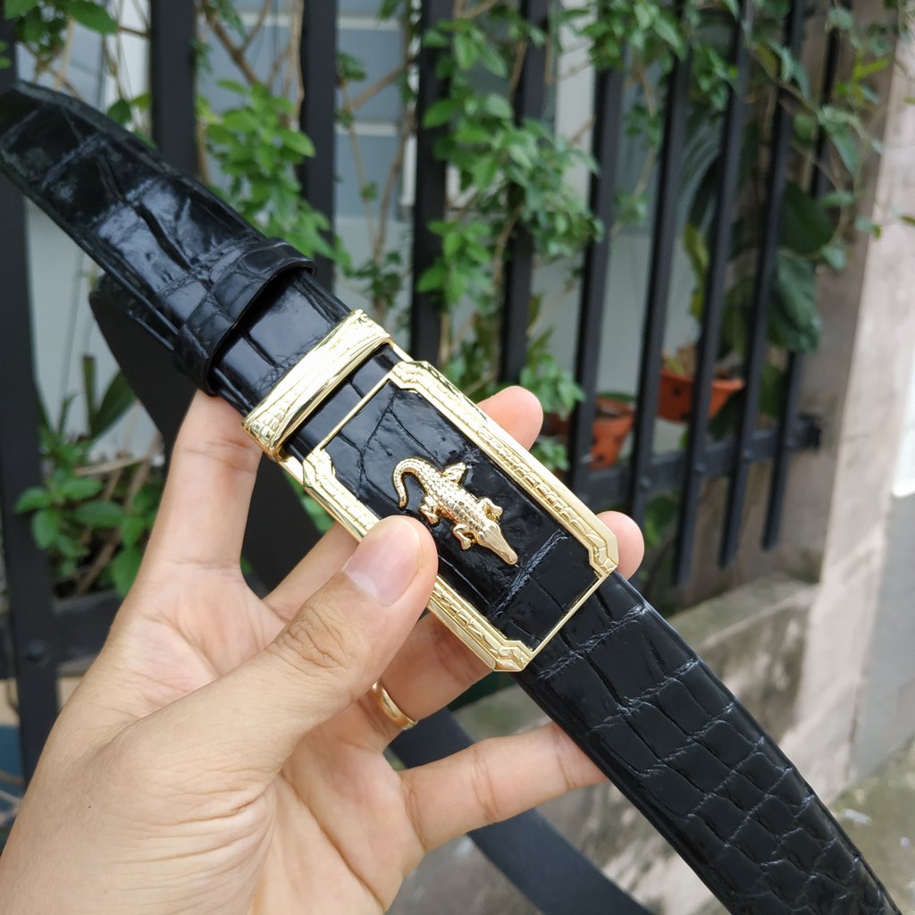 Thắt Lưng Nam Da Cá Sấu. Da Bụng Rất Mềm Và Đẹp. Dễ Sử Dụng