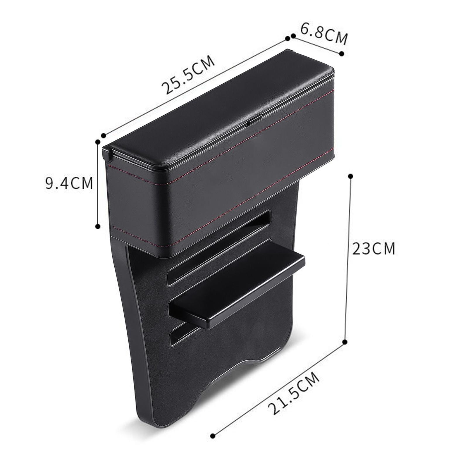 Seat Crevice Storage Box Portable Front Seat Organizer for Keys Cards Small Items