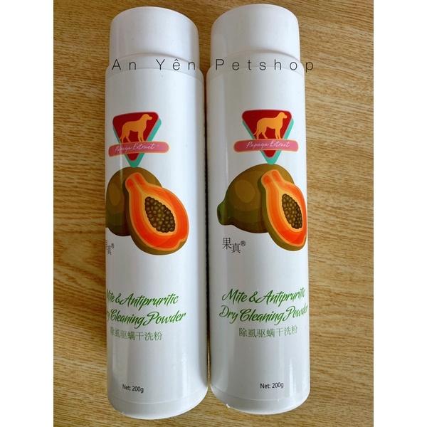 BỘT TẮM KHÔ CHO CHÓ MÈO HƯƠNG ĐU ĐỦ