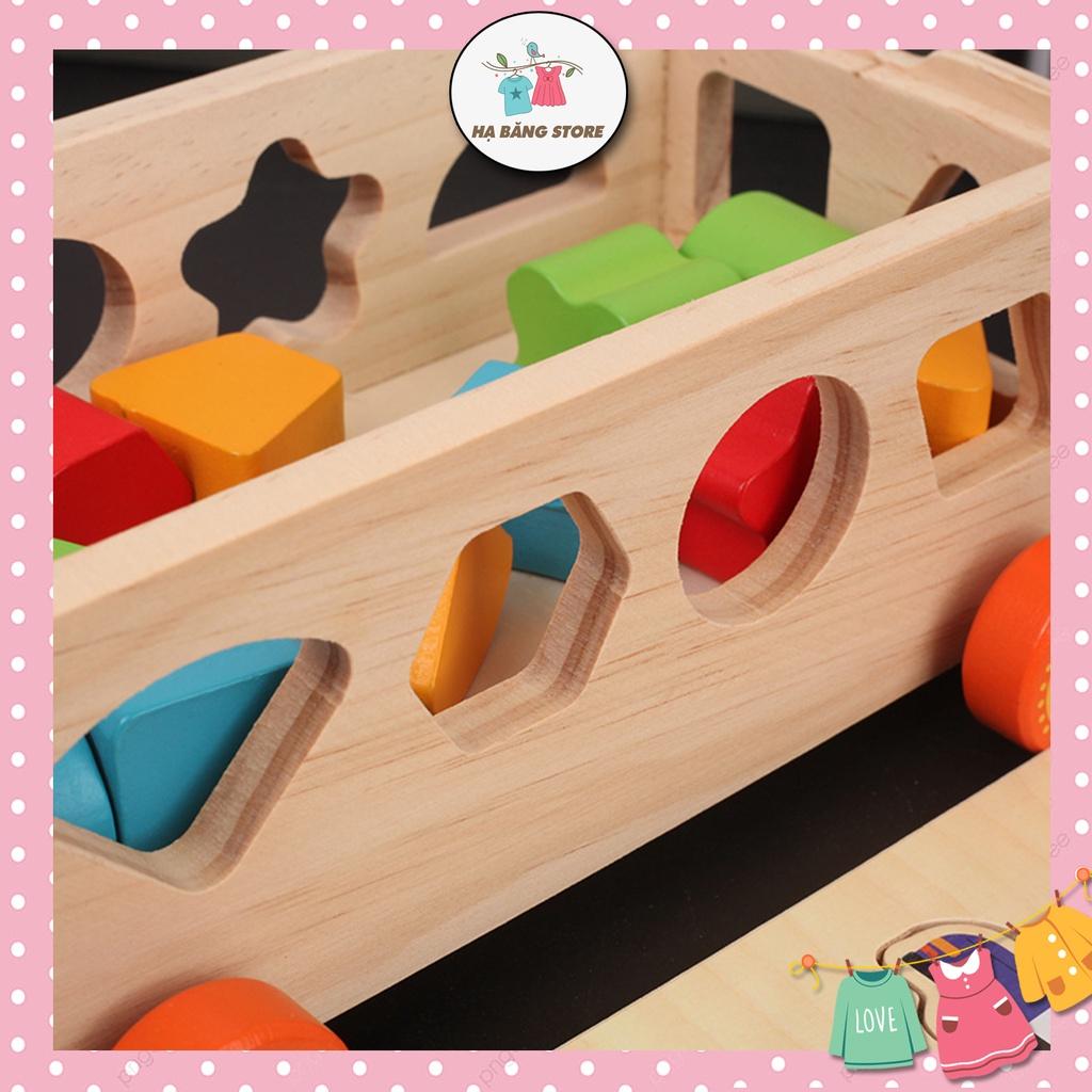Đồ Chơi Giáo Dục Sớm | Xe Thả Gỗ Hình Học Đồ Chơi Cho Bé