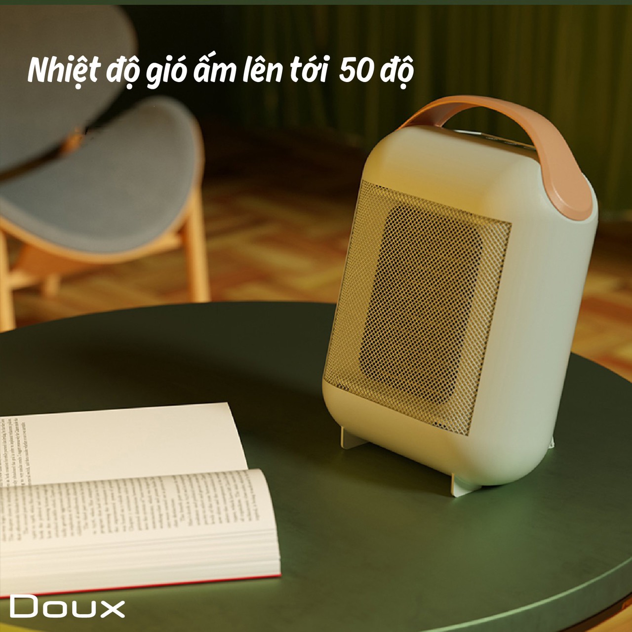 Máy sưởi gốm Doux DX-1333 công nghệ mới tiết kiệm điện năng, an toàn tiện lợi - Hàng chính hãng