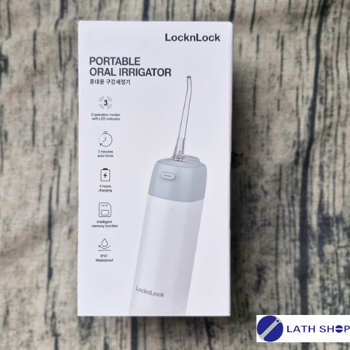 Máy Tăm Nước Không Dây LocknLock ENR116Mit- 170ML - 3 Chế Độ, 2 Đầu Tăm- Bảo Hành Chính Hãng