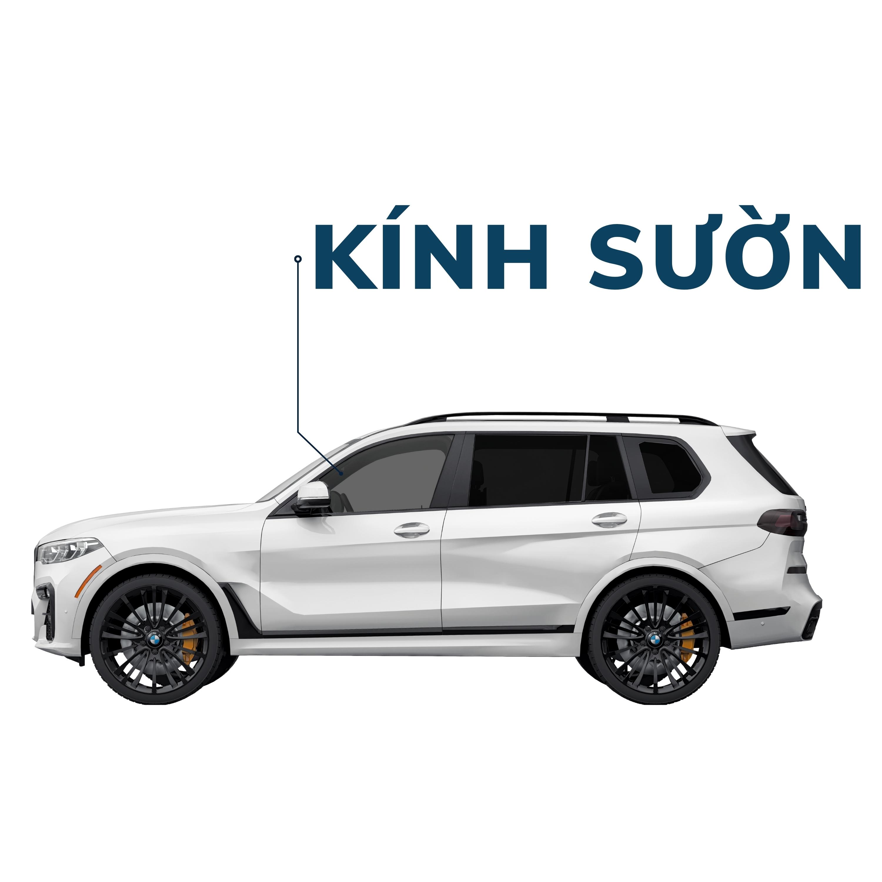 Phim cách nhiệt kính sườn ô tô chống nắng nóng, chống UV, chống nhìn trộm NanoX