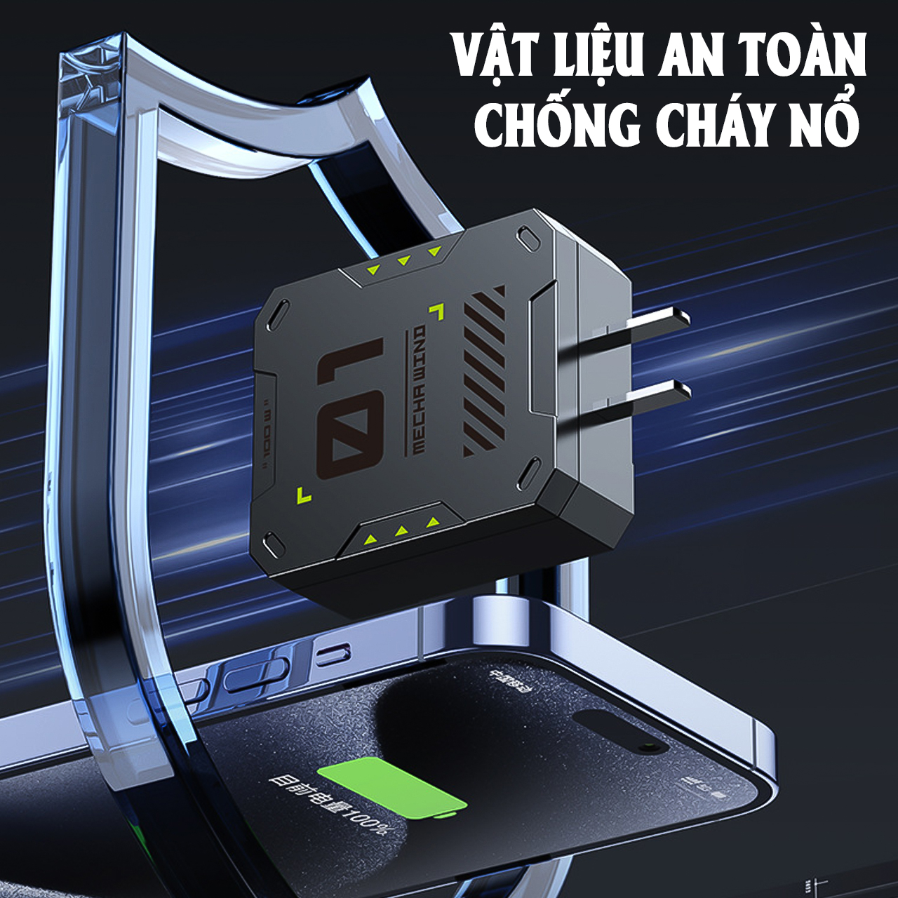 Dock sạc nhanh 6A Vinetteam Hỗ Trợ Sạc Nhanh 100W trong Hộp Kim Loại Cao Cấp - Hàng chính hãng