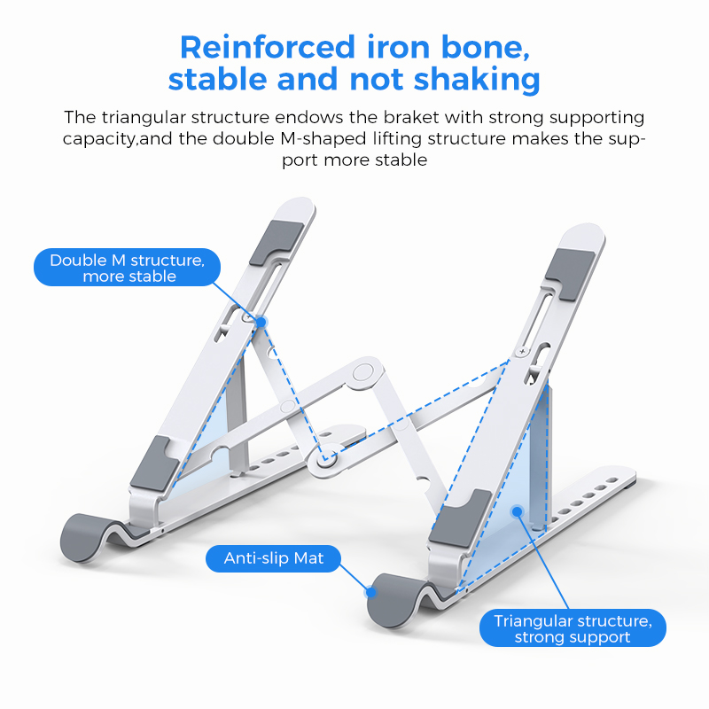 Portable Laptop Stand Support Base Notebook Stand for 11/13/14 Inch Laptop Adjustable Bracket