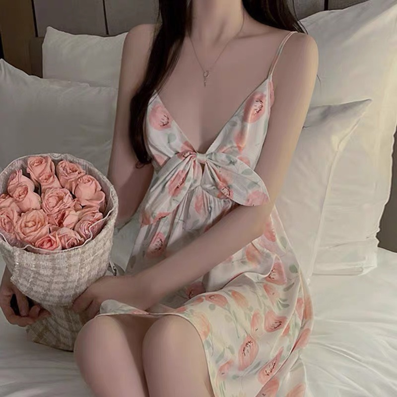 Váy Ngủ Họa Tiết Hoa Ngọt Ngào - B.Lingerie