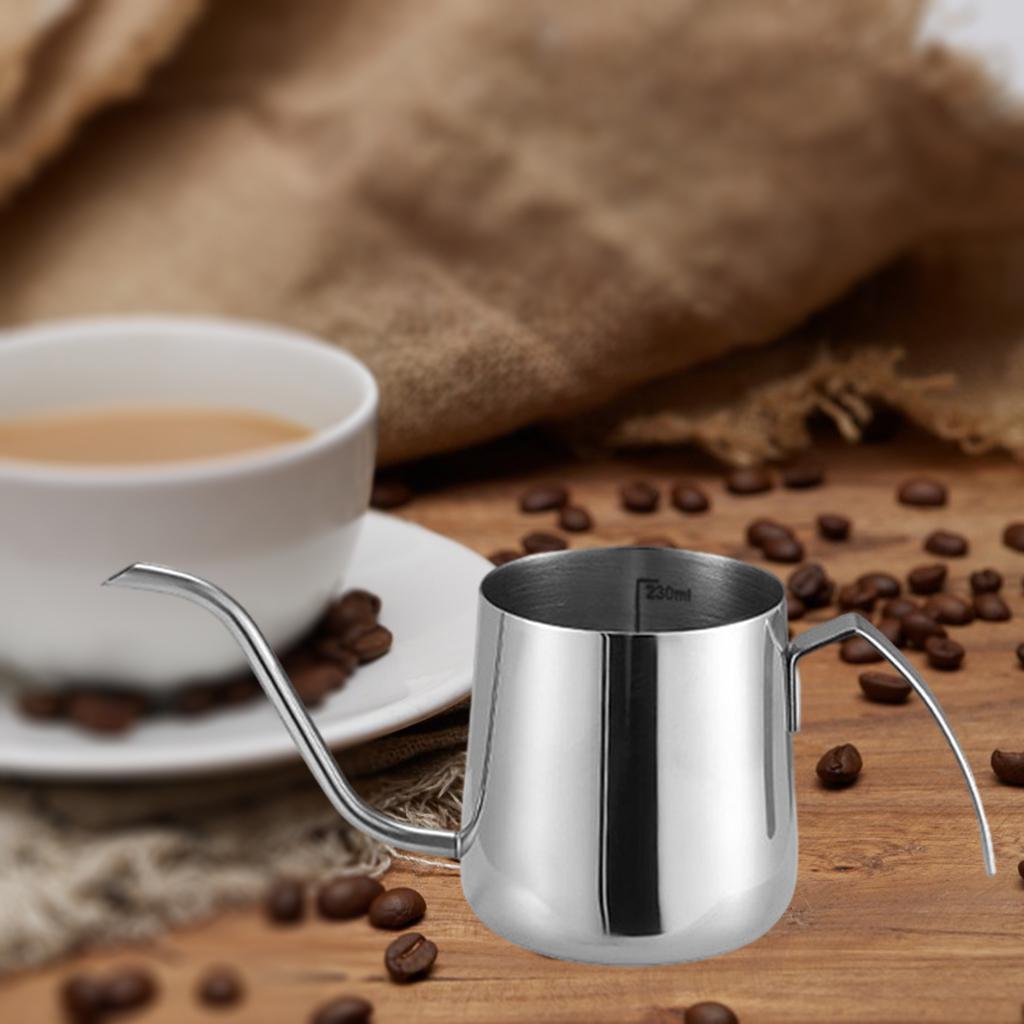 Food Grade Stainless Steel Coffee Kettle Gooseneck Coffee Pot Thin Mouth 250ml