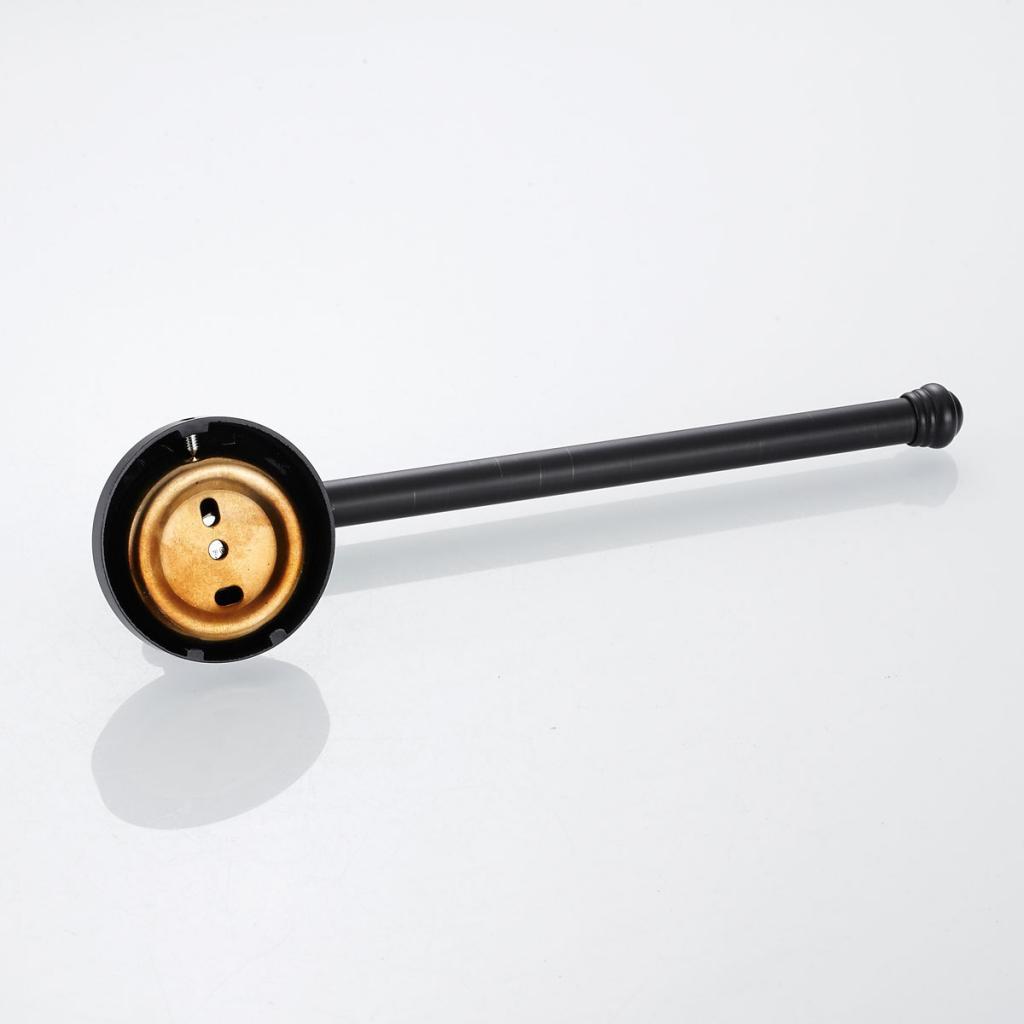 Black Bathroom Towel Rail Wall Mounted Hanging Rod Towel Bar Organizer #A