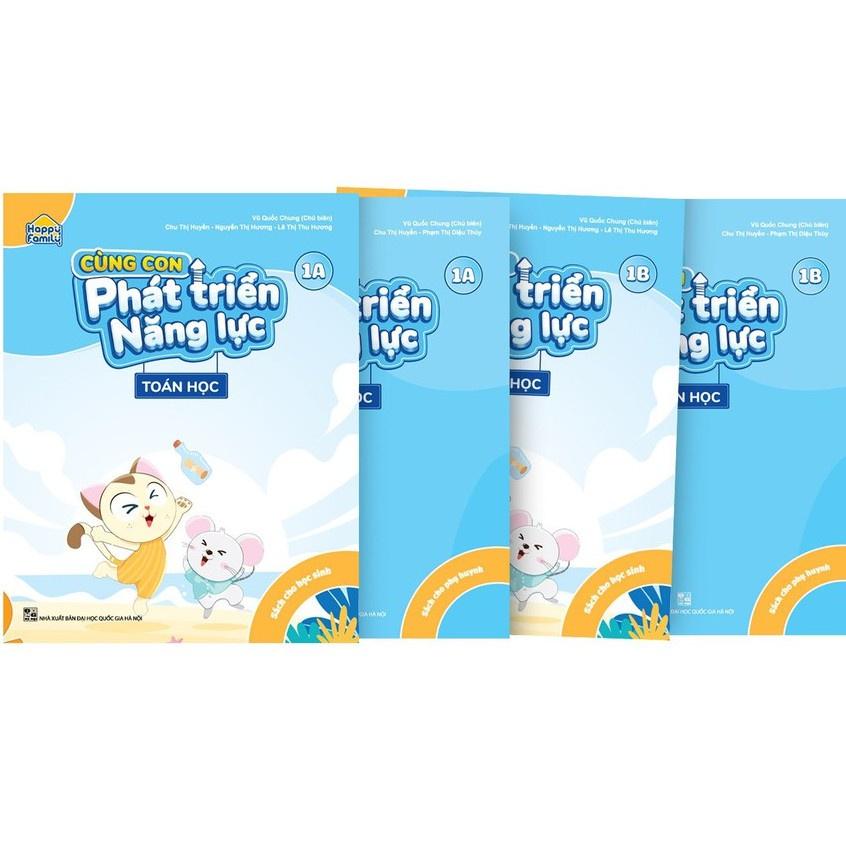 Sách - Bộ 4 cuốn Happy Family: Cùng con phát triển năng lực Toán học 1