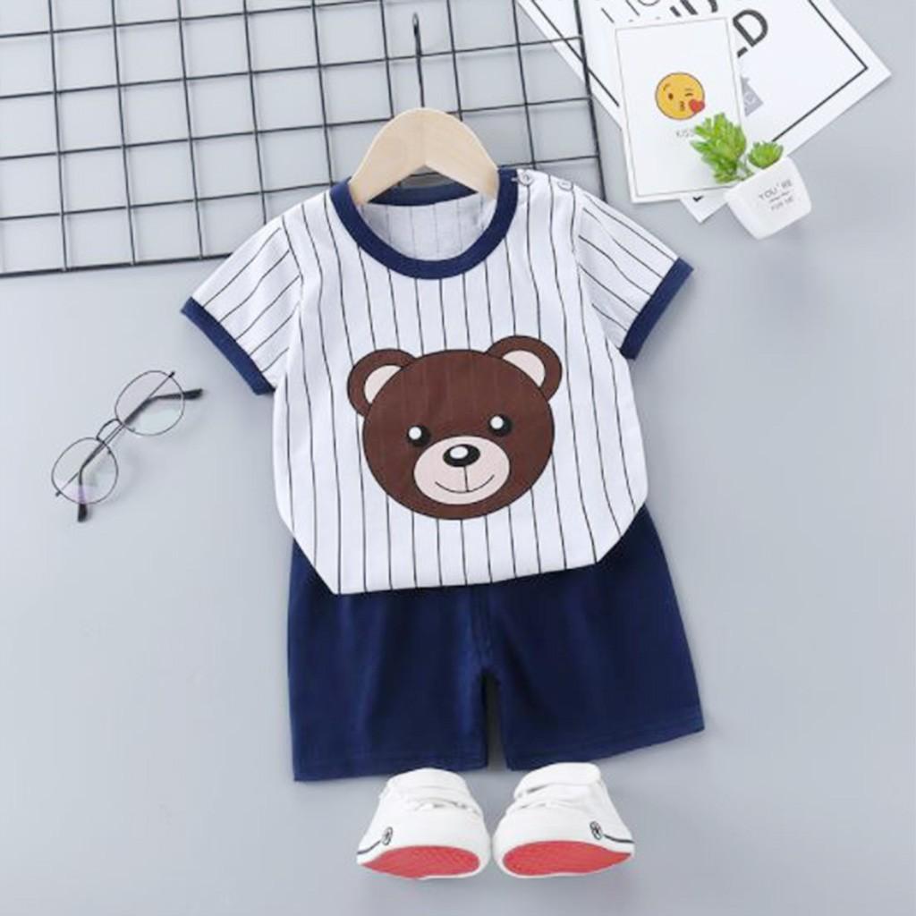 Bộ cộc tay cho bé trai gái sơ sinh Quần áo trẻ em mặc hè hàng Quảng châu cotton xịn thoáng mát - BCT03