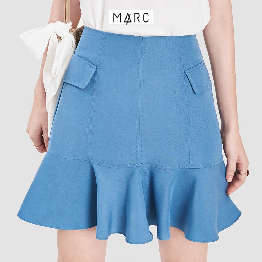 Váy nữ MARC FASHION mini hạ eo bèo nhấn nắp túi