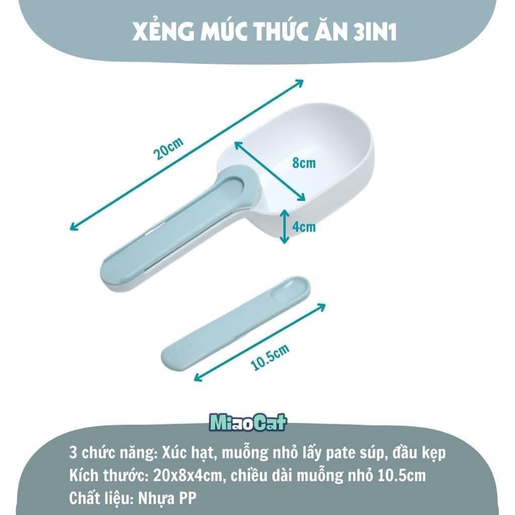 Thìa múc thức ăn cho chó mèo 3in1