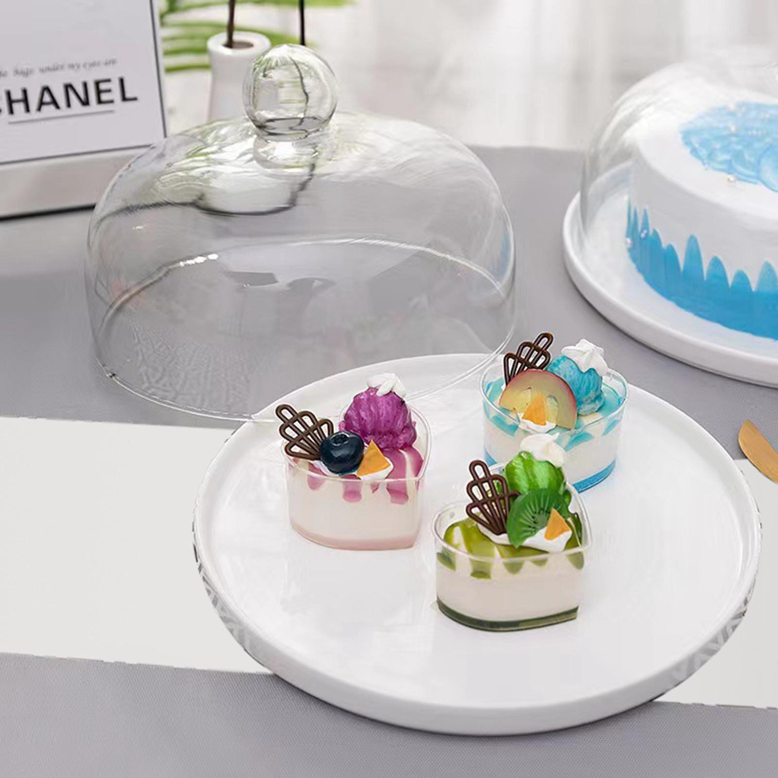 Round Cake Stand with  Cover Serving Tray for Wedding Cheese Decor