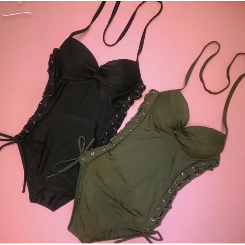 Bikini liền mảnh cúp ngực phối khuy sexy
