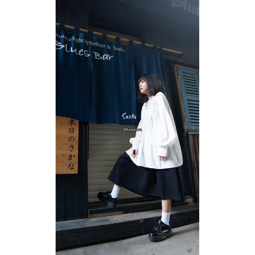 Áo MORI SHIRT dáng rộng xịn xịn như gái Nhật