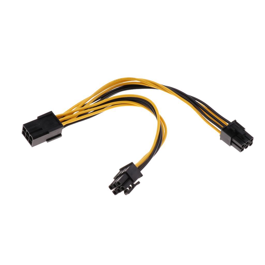 PCI-E 6-pin to 2x 6-pin Power Splitter Cable PCIE Extension Cord
