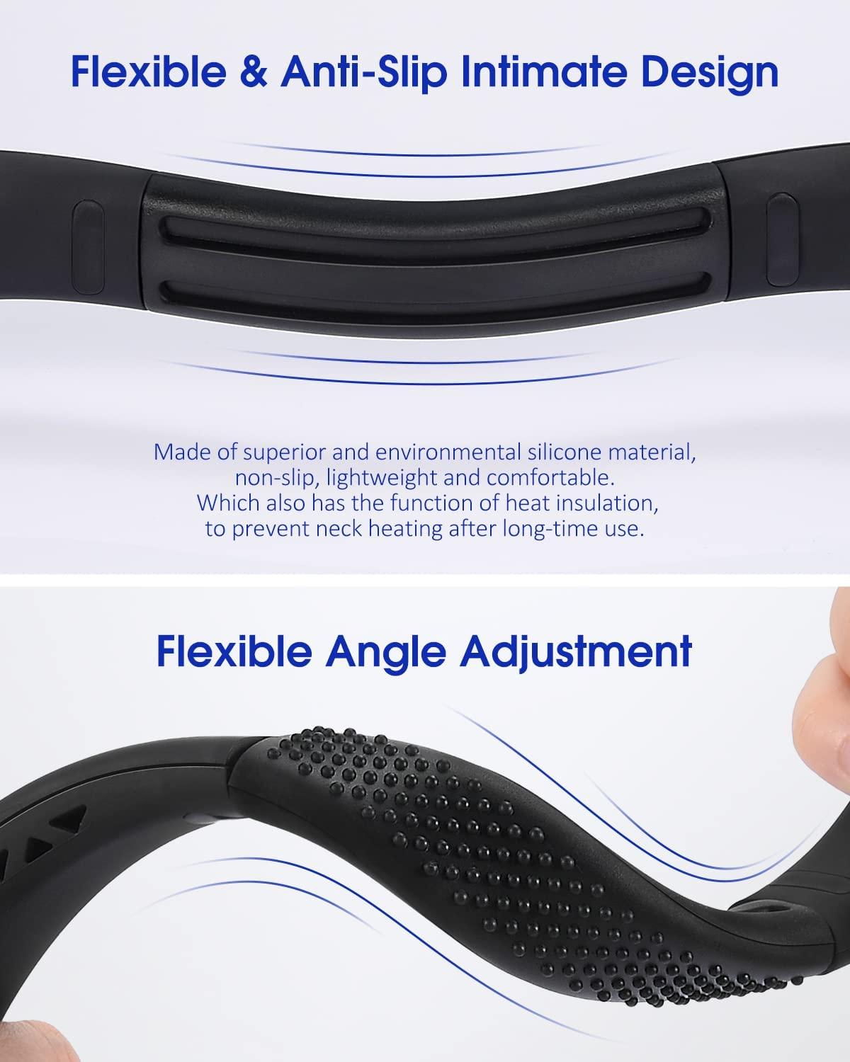 Vòng cổ, máy quạt nhỏ USB xách tay, không dùng tay, quạt nhỏ ở cổ 360'176; máy bay, cho các hoạt động ngoài trời và trong nhà