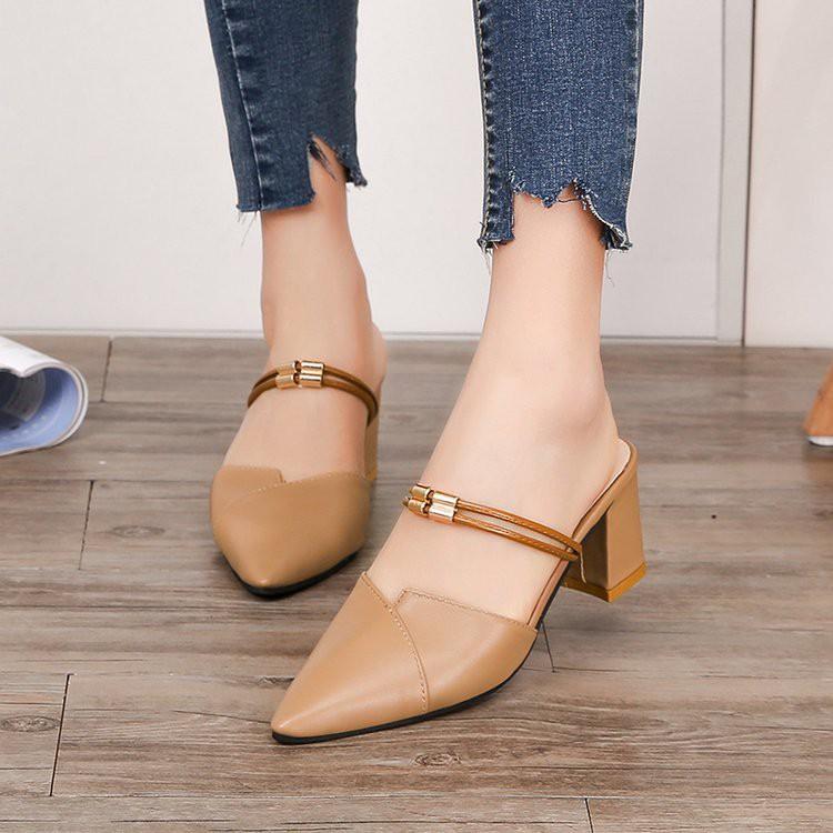 Sandal Nữ Soras ️️ Giày Sandan Nữ Cao Gót Chụp Ngón SIÊU CUTE Chuẩn Hàn Quốc S2018