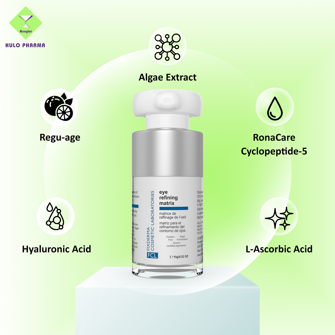 Gel Giảm Quầng Thâm, Nếp Nhăn, Bọng Mắt Fixderma FCL Eye Refining Matrix