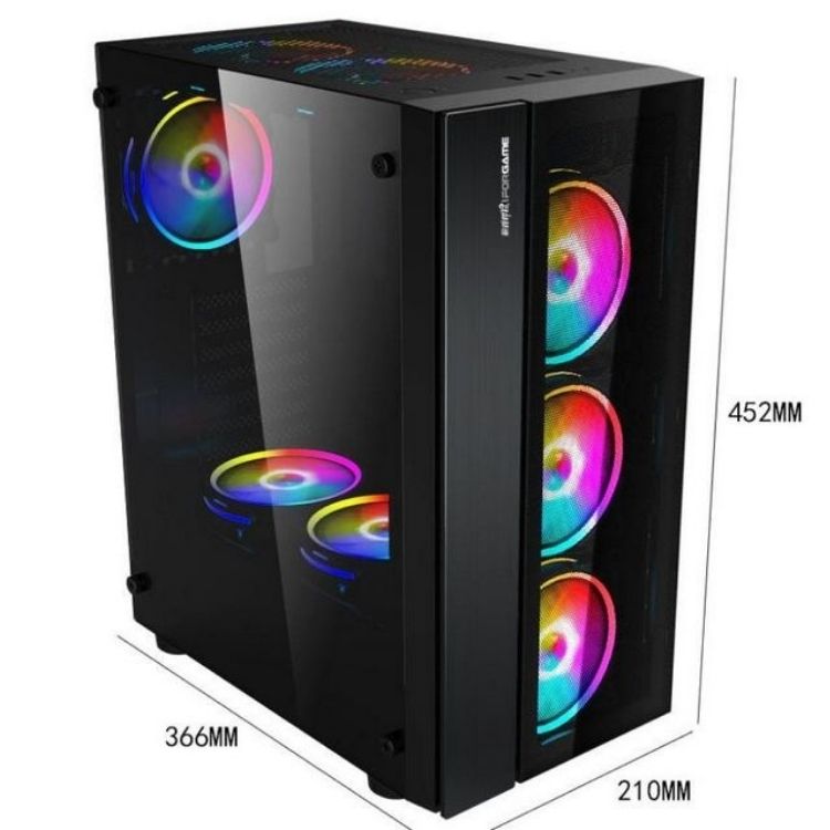 Case - Vỏ máy tính ForGame Max 8 Fan mặt kính Led RGB ( S-H / S-J / S-E ) - Hàng Chính Hãng