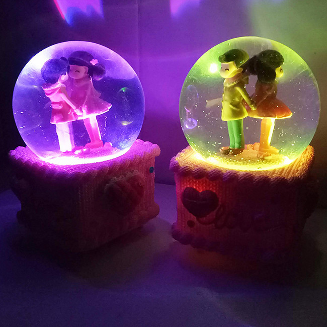 Hộp nhạc quả cầu cặp tình nhân