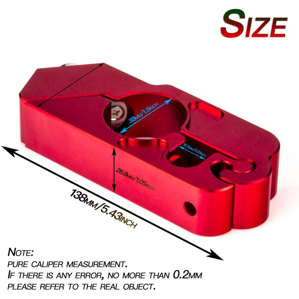 Red Motorcycle Lock Anti Theft Bicycle Handlebar Grip Lock for Scooters ATV Street Bike Dirt Bike Motorbike