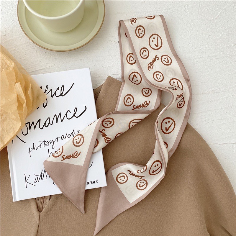 Khăn Lụa Satin 2 lớp Choàng Cổ, Buộc Tóc,Thắt Túi Xách... Màu Sắc Vintage